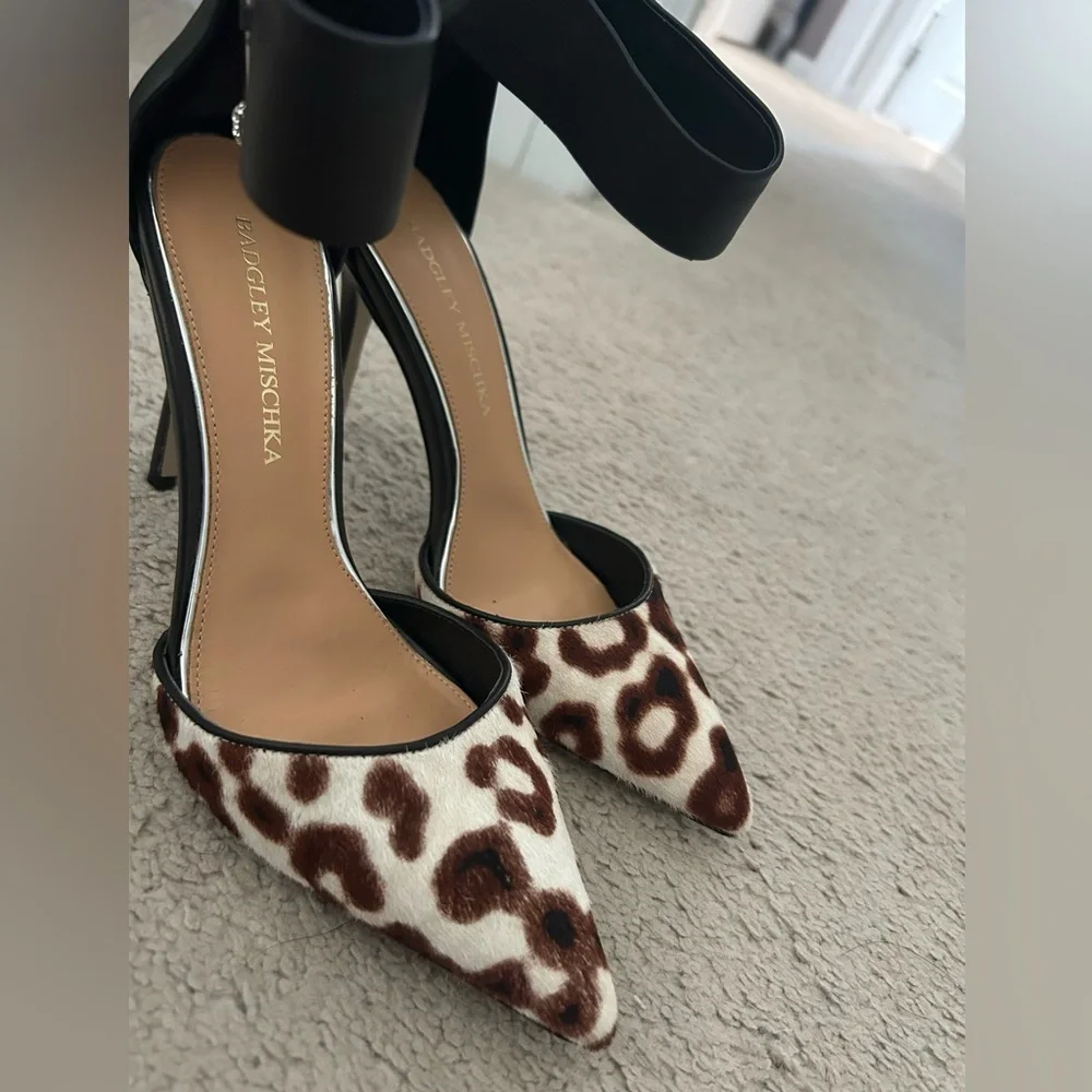 Badgley Mischka leopard print heels - Picture 7 of 12